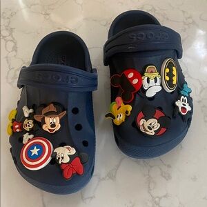 CROCS Navy with Cartoon Charms